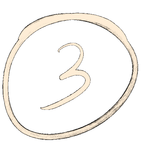 Number three sketched