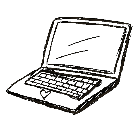 Brown laptop icon.