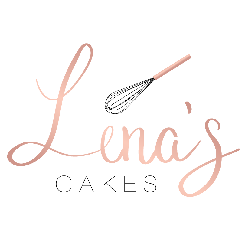 Lena's Cakes White Logo