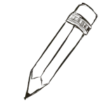 Hand drawn pencil icon.